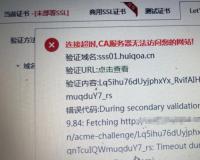 寶塔申請SSL證書連接超時，ca服務器無法訪問您的網(wǎng)站